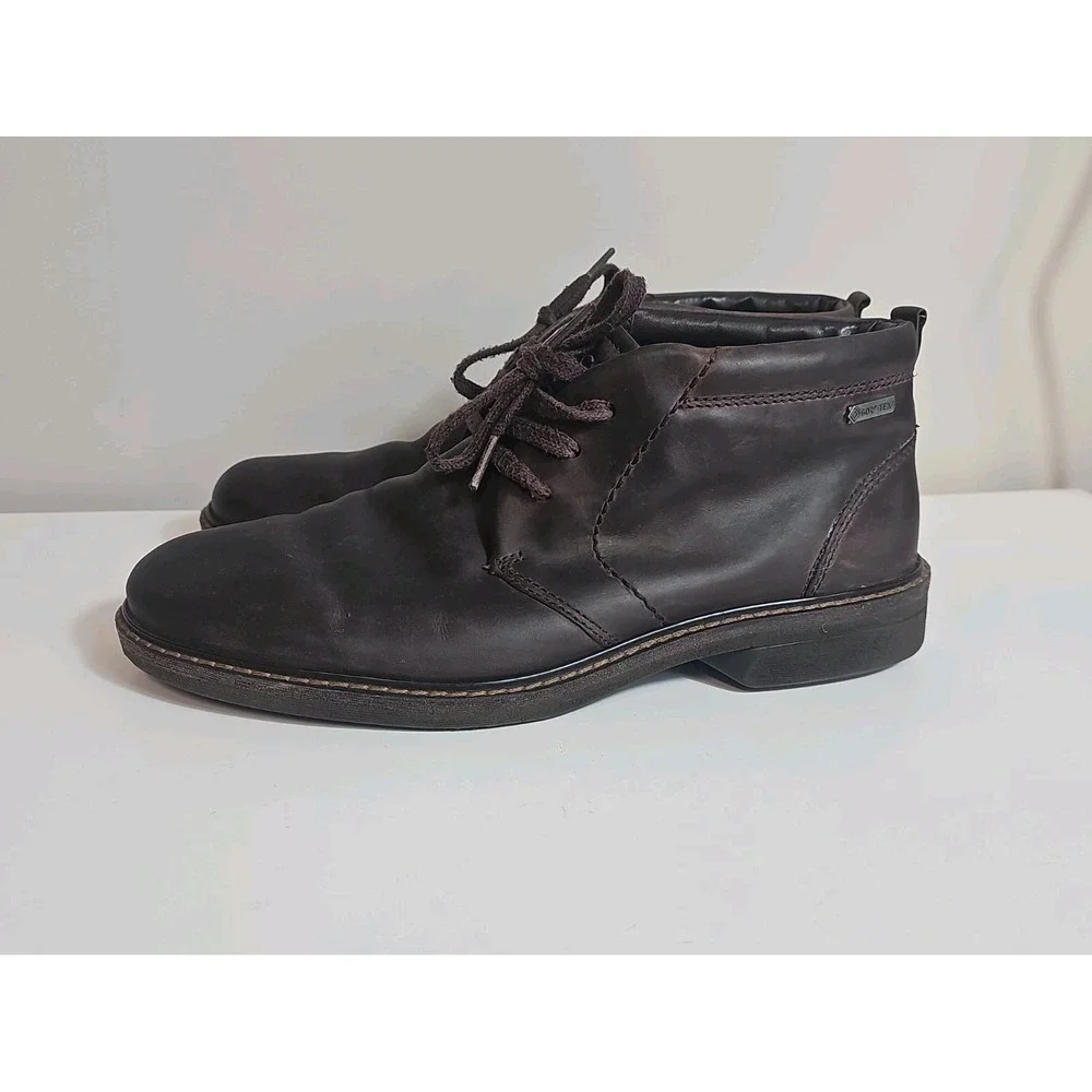 ECCO Turn Gore-Tex Chukka Boots Men's Sz EU 43/9-9.5 US Leather Waterproof